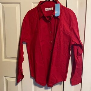Foxy Huntress NWT red long sleeve blouse L